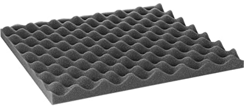 SEEBAUER living Akustikschaumstoff WAVE Noppenschaumstoff Schallschutz Akustikpaneel (30 x 50 x 3 cm)