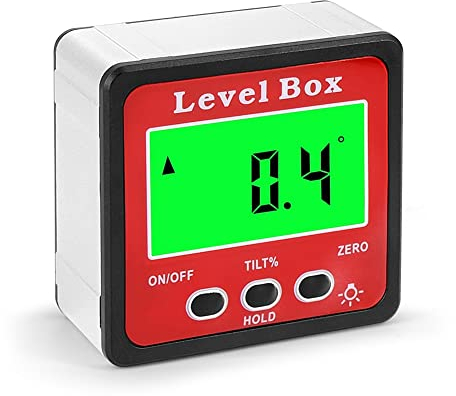 ZAYRAY 90-Grad-Wasserwaage Bevel Gauge Inklinometer Digitaler Elektronischer Winkelmesser mit Magnetischer Hintergrundbeleuchtung
