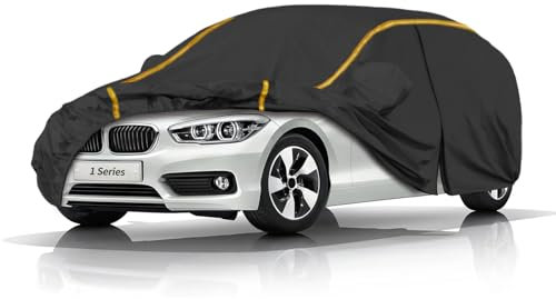 Bâche Voiture Étanche pour BMW 1 Series E87 E82 E81 F20 F21 F52 F40 F70 (2004-2025) Housse de Protection Voiture Exterieur,Protection Anti-Pluie Anti-Neige,Coupe-Vent,Résistant aux Rayures