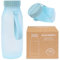BLUE GINKGO Bottiglia d’Acqua Pieghevole – Bottiglia in Silicone Leggera e Compatta per Viaggi, Escursioni e Campeggio (500ml, Made in Korea, Blu)