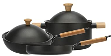 BONOOL Juego de sartenes antiadherentes, Juego de Utensilios de Cocina, Cocina de inducción, Juego de ollas de cerámica, Utensilios de Cocina