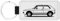La Ruotante Porte-clés adapté pour voiture de golf 1 vintage vintage, Blanc, Taille Unique