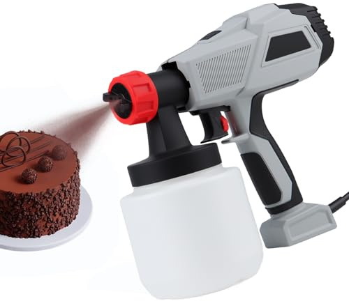 500W Chocolate Spray Gun,Cake Decorating Kit, Cake Sand-blasting Machine Portable Small Baking Sprayer,800ML Spray Bottle for Chocolate Decoration/Industrial Spraying