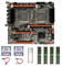 Sefdrert X79 Dual CPU Motherboard+2XE5 2650 CPU+4X4GB DDR3 1600Mhz RECC Ram+SATA Cable+Switch Cable+Baffle LGA2011 M.2 NVME