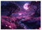 WQBQKKX Wald Bilder Abstrakter Wald Groß Leinwand Bilder,Lila, schwarz Bild Modern Wandbilder Wohnzimmer Schlafzimmer Wanddekoration-30x45cm Ungerahmt