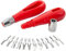 Printmaking Tools Woodcut Tools Engraving Tools Rubber Stamp Carving 2 Sets Lino Cutters with 6 Assorted Blades for Lino Cutting and Crafting, Carvings, DIY, Red