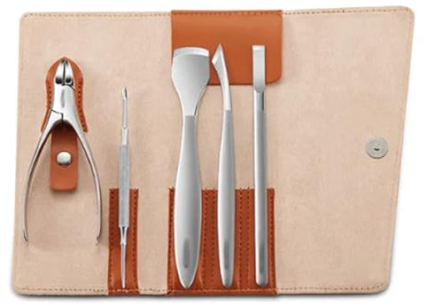 DLMWFZD 3/4/5/7-teiliges Edelstahl-Nagelzangen-Clipper-Entferner-Set, Pediküre-Messer-Set, Fußpflege-Werkzeuge für die Fußpflege