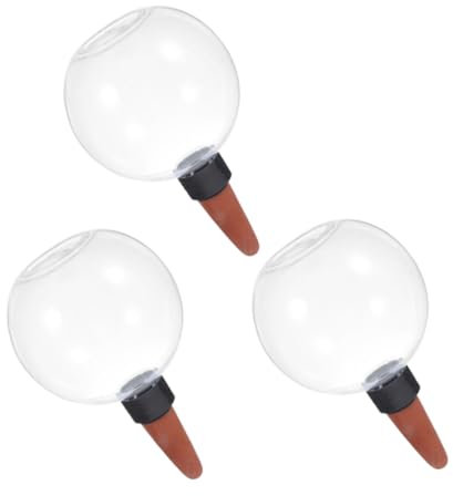 PHENOFICE Dispositivi di Irrigazione delle Piante Automatici 3 Pezzi per Piante da Interno e da Esterno Globi d'Acqua in PVC e Ceramica per Irrigazione del Giardino
