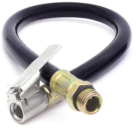 QZKJQDD 2 Stück Reifenfüller Schlauch, Ventilverlängerung Set, 38CM Reifenfüllschlauch, Autoventil Adapter, Reifenfüller Geeicht, Ersatzschlauch für Luftpumpe, Für Auto, Fahrrad, Motorrad Reifenfüller