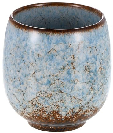 QUARKZMAN Tazze Tè Cinesi in Ceramica 5,75oz Set Tè Gong Fu Tradizionale Tazza Tè in Ceramica Giapponese Senza Manico Tazza Caffè Piccola per Mate Tè Caffè Vino Bevande, Azzurro