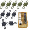 Polartreehome 10 Stück Outdoor Molle Tasche Schnalle, Taktische Weste Gurtband Mit Schnalle, Gurtschnalle Zubehör, für Taktisch Backpack Vest Gurtband mit Antenna Stick Tube, Flaschen etc, Schwarz