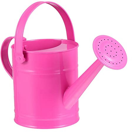 Homoyoyo Metall Gießkanne 10L - Gießkanne Für Gartenbewässerung - Große Öffnung Ideal Für Blumen Und Pflanzen Robustes Material Stilvolles Design in Rosa Für Innen Und Außen