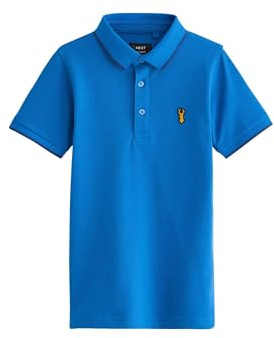 NEXT Jungen Standard Kurzärmeliges Polo-Shirt Stag Blue Cobalt 98