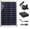 Pompa per fontana ad energia solare, 50 W DC 12 V con kit pannello solare, pompa sommergibile per giardino, piscina, laghetto, portata 800 l/h