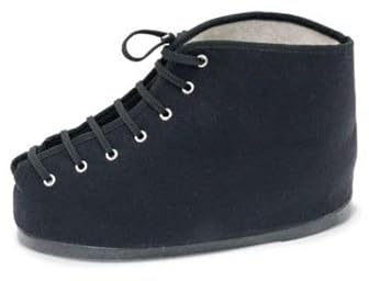 Wimed Scarpa Coprigesso Unisex, Panno Nero, Taglie 41 e 46, con Occhielli, Suola Morbida Antiscivolo (46)