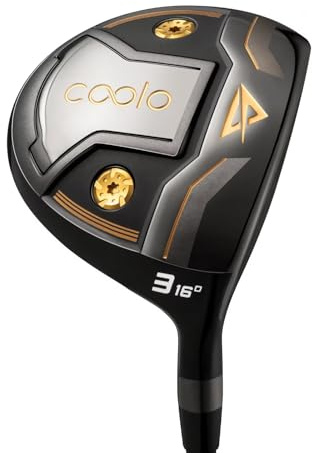 COOLO Golf Fairway Woods och mini-driver för genomsnittlig golfare, designad för stark lansering och bra bärning, högerhänt (grafit, 3 trä, 16°, senior, höger)