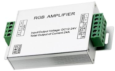 DC5V-24V 24A 30A 32A LED RGBCCT/RGBW/RGB amplificador for tira LED repetidor de potencia Controlador de luz(RGB 24A)