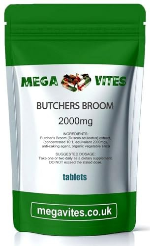 Butchers Broom Tablets 2000mg x 240 - MEGAVITES