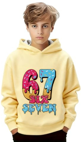 HANXIULIN 67 Meme Weihnachtspullover Jungen Hässliche Teenager Mädchen Weihnachten Pullover 6 7 Lustige Weihnachts Kapuzenpullover Oversized Christmas Hoodie Festliche Sweatshirt
