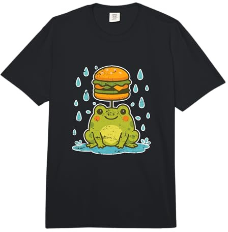Dibujos Animados de Paraguas de Hamburguesa Comfort Colors Adult Heavyweight T-Shirt