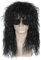 Linfairy Lange Afro Perücke für Unisex Kostüm Cosplay Disco Kostüm Perücken (Schwarz)