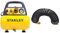 Stanley D 200 Compressore 6 Lt 1,5Hp, Pressione Max 8 Bar/116 Ps, Rumorosità 97 Db, ‎38 x 38 x 35 cm, 9 Kg & Tubo Spiralato 10 Metri Attacco Rapido