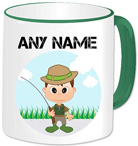 Fisherman Gifts For Men - Personalised Fishing Fisherman Mug Cup Angling Rod Novelty Present For Him. Great For Birthday Christmas Anniversary Father's Day Dad Son Grandad Uncle