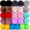BQTQ 26 Stück Kunstfell Pompon Fellbommel Pompon Bommel Fellpompon Kaninchenfell Fellbommel für Mützen Tasche Anhängern Dekoration, 13 Farben (Helle Farbe)
