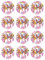 Digital-on 12 Muffinaufleger ca. 6 cm zum selbst ausschneiden, Cupcakes Muffinsbild Geburtstag Motiv: Winx Feen Elfen, Fondant, bunt (colorful), 1 Stück, Tortenaufleger