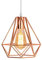 iDEGU Hängeleuchte Modern Kronleuchter Industrie Lampenschirm in Käfigform Metall Pendelleuchte Dekoration für Schlafzimmer, Wohnzimmer, Esszimmer, Roségold (20 cm)