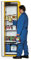 Gefahrstoffschrank aus Stahl, 596 mm x 1968 mm x 616 mm, gelb, feuerbeständig, 90 min Brandschutz, hochwertige Materialien, mit Falttür