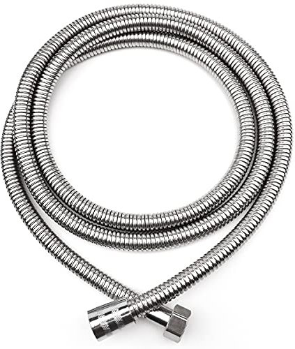 Stainless Steel Shower Hose 2m (79”) Universal Anti-Twist Shower Hose Pipe Replacement for Bathroom –Chrome