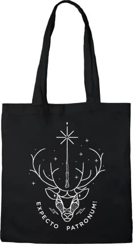 Harry Potter Tote Bag Expecto Patumum, Referenz: BWHAPOMBB004, Schwarz, 38 x 40 cm