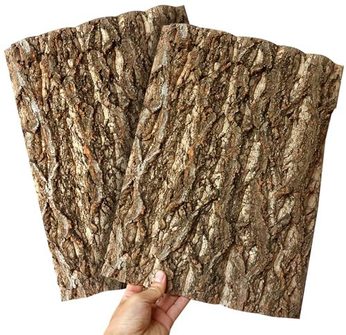 kathson 2PCS-Thicker Cork Tile Background Bark 11.6”Lx11.6”Wx0.9”H Terrarium Background Natural Reptile Climbing Mat Habitat Decor for Spider Gecko Lizard Chameleon Bearded Dragon Turtle Snake