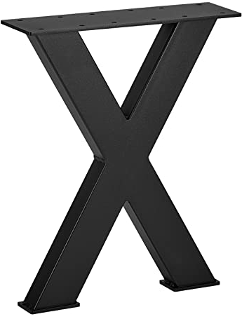 SOTECH Bankgestell X-Form Stahl schwarz matt Profil: 50 x 50 mm Höhe: 420 mm Tiefe: 345 mm Tischgestell Bankuntergestell