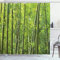 Duschvorhang 240x200 Bambus Duschrollo Wasserabweisend Anti-Schimmel mit 12 Duschvorhangringen, 3D Bedrucktshower Shower Curtains, für Duschrollo für Badewanne Dusche