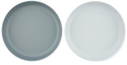 TRIXIE Lot de 2 assiettes unies bleu pétrole