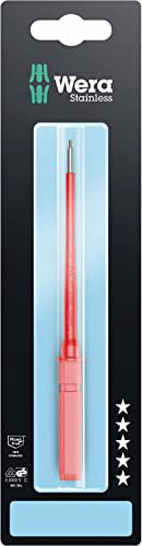 Wera - 05033630001 - Isolierte Schraubendreherklinge, Kraftform Kompakt VDE 3067 i TORX® SB, Edelstahl, TORX®, TX 9 x 154 mm