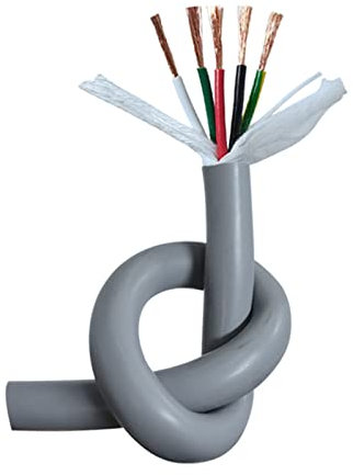 TEN-HIGH 6 Core, 0.5mm² Drag Chain Control Cable Shielded Ultra Flexible Towline Cable 10 Million Times Folded Bent Corrosion Resistant Copper Wire
