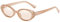 Breaksun Retro Oval Sonnenbrille für Damen Herren Mode Kleine Ovale Sonnenbrille 90er Vintage Shades, Hellbraun/Hellbraun, MM