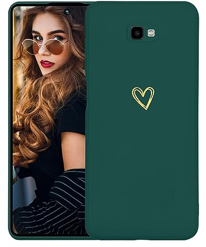 Kaywzo Hülle für Samsung Galaxy J4+/J4 Plus,Weich TPU Silikon Handyhülle mit Herzmuster,Minimalismus Design,Ultradünn Mädchen Stoßfest Kratzfeste Schutzhülle Case Cover,Grün