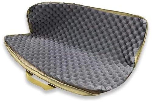 Rifle Futteral, Gepolstert Waffenfutteral,Gewehrtasche, Mit Eibaumwolle gefütterte Waffentasche, für Luftgewehr Flinte Waffenkoffer die Jagd Khaki,85CM