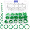 YIXISI 225 Pezzi 15 Misure Verde O-ring Assortimento Kit, O-ring Silicone Guarnizioni di Tenuta, per Aria Condizionata, Automobile, Impianti Idraulici