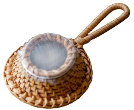 BESTonZON Filtrar colador de té colador de bolas de té kung fu difusor casero colador chino colador de malla de té filtro de té tejido de ratán Mano fuga de té Colador de red vides de otoño