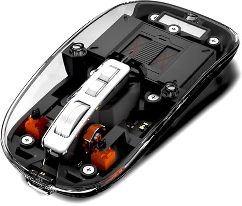 Xtrememac Mouse Senza Fili Design Ergonomico Ricaricabile Bluetooth & USB 2.4GHz 4 DPI Regolabili Grigio