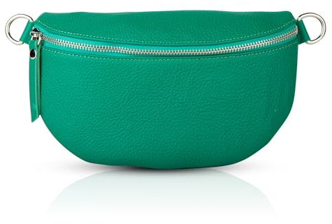 FASHION YOU WANT Damen Wildleder Leder Tasche Gürteltasche Crossbody Hüfttasche Bauchtasche Hüfttasche Umhängetasche Cross-Over Bodybag Schultertasche Handytasche Geldtasche (türkis)