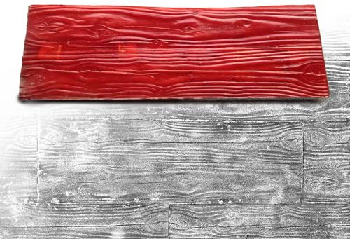 CAMMOCV Betonstempel, Holzboden-Stempel, Holzplatten-Textur, Betonform, große Betonstempelformen, Betonstempelmatten für Innen- und Außenbereich, Wände/Böden, Betonform, 69,8 x 21,8 cm, 69,8 x 21,8 cm