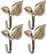 Amosfun Gancho Retro De Hierro Con DiseñO De Hoja Para Pared 4 Piezas Acabado En Bronce Antiguo Ideal Para Colgar Abrigos Sombreros Y Toallas FáCil InstalacióN DecoracióN Multifuncional
