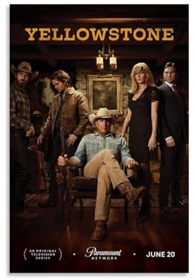 EVMILA Poster der Yellowstone-Serie, dekoratives Gemälde, Leinwand, Wandposter und Kunstdruck, modernes Familienschlafzimmer-Dekor-Poster, 20 x 30 cm