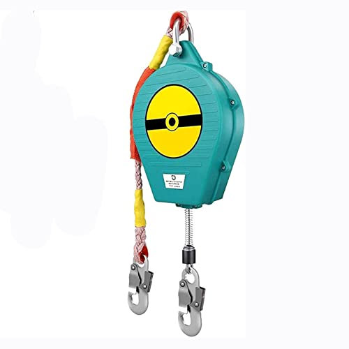 Dispositivo anticaduta Retrattile,Cavo di Sicurezza Retrattile,Kit anticaduta con Gancio in Acciaio,Limitatore Arresto Caduta,Adatto per operazioni ad Alta Quota